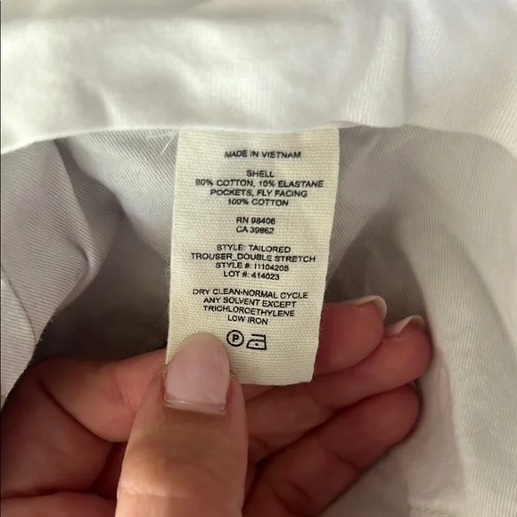 Theory Women’s Tan Classic Ankle Length Straight-Leg Pants - Picture 4 of 4